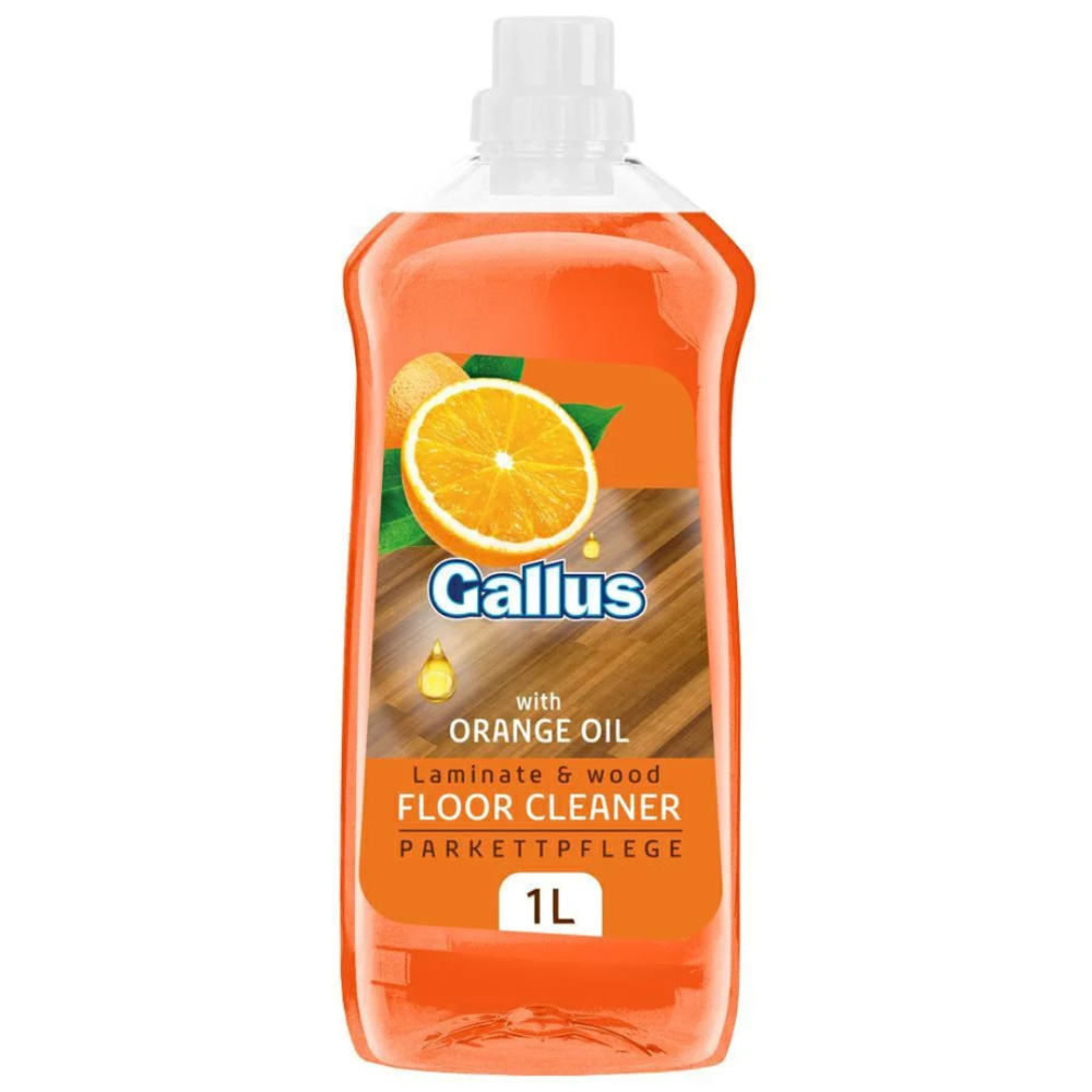 Płyn do podłóg "Floor cleaner Gallus". Środki czystości. Środek do czyszczenia podłóg o orzeźwiającym zapachu pomarańczy, zaprojektowany do czyszczenia i pozostawiania podłóg świeżymi i pełnymi energii.