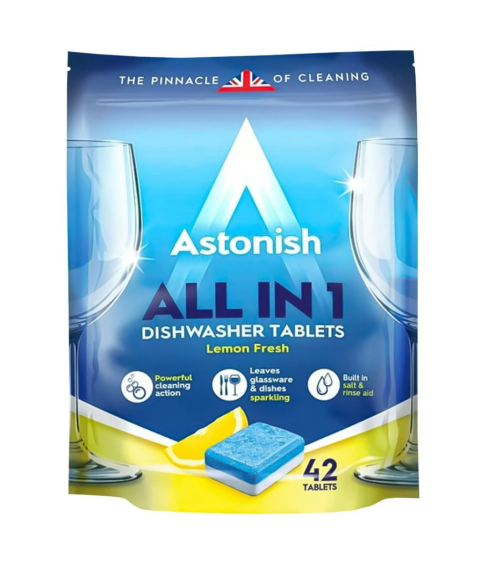 Tabletki do zmywarki "Dishwasher tablets Astonish". Środki czystości