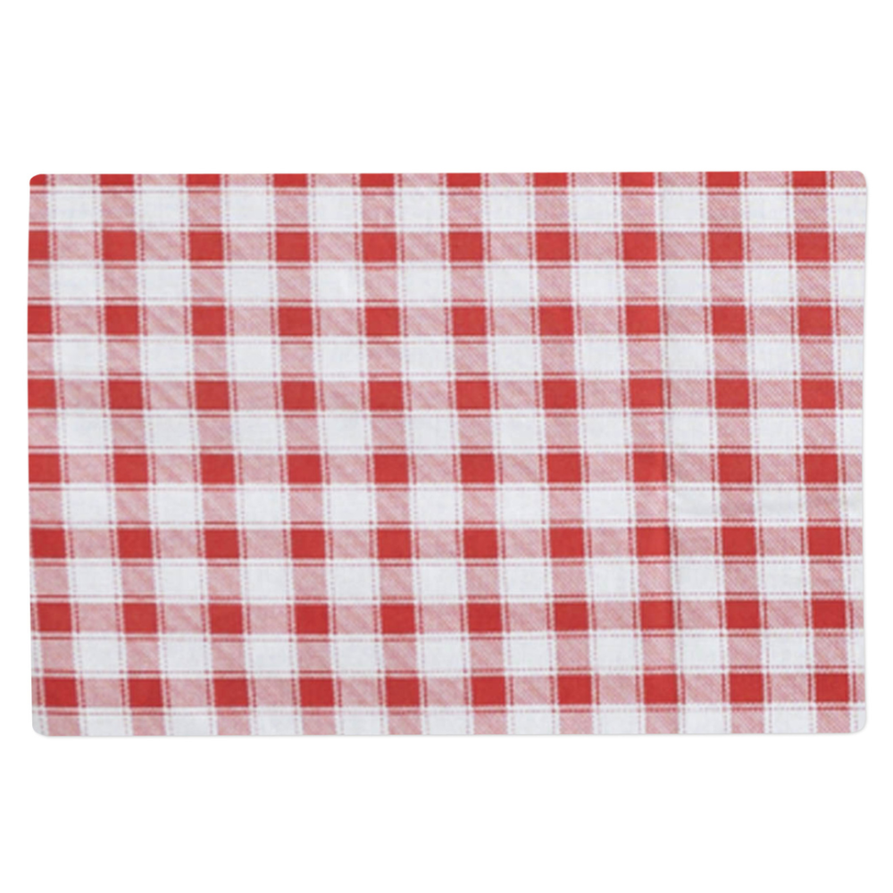 Podkładki na stół „Picnic placemat“ 1 szt.. Lniane obrusy, 30x45 cm. Figlarne czerwono-białe kratki na podkładkach stołowych, które dodają ciepła i przytulności.