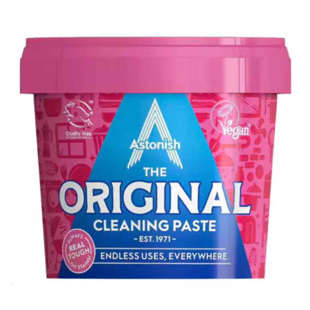 Pasta czyszcząca "Cleaning paste Astonish". Środki czystości. Pasta czyszcząca astonish, zaprojektowana do usuwania trudnych plam i brudu, pozostawiając powierzchnie lśniąco czyste.