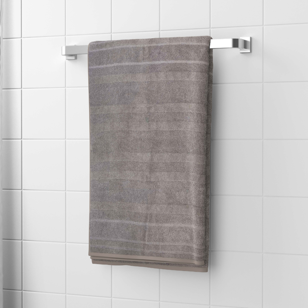 Ręcznik łazienkowy „Terry Grey“. Ręczniki, 50x90 cm, 70x140 cm. Luksusowy szary bawełniany ręcznik kąpielowy, zaprojektowany z myślą o najwyższym komforcie i szybkim schnięciu, idealny do codziennego użytku.